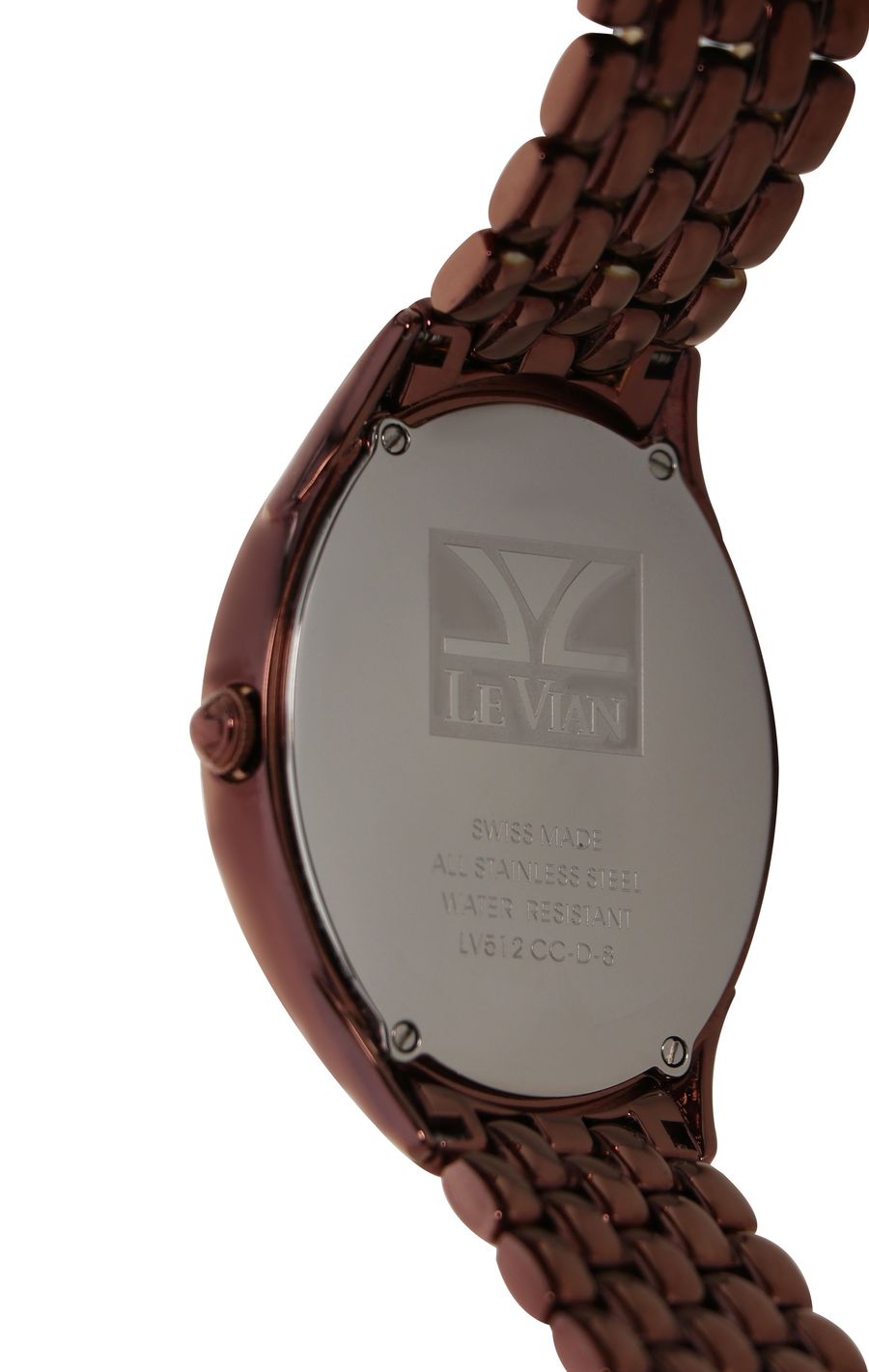 Le Vian® Katana Brown 37mm Oval Wristwatch with 1.15cts of