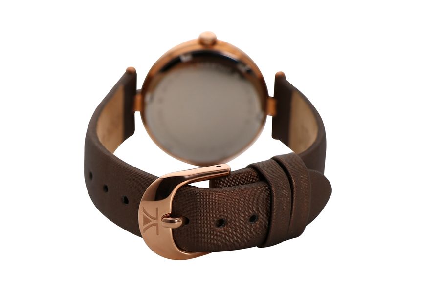 Le Vian® Medallion Brown Round 32.5mm Wristwatch with 0.52cts of