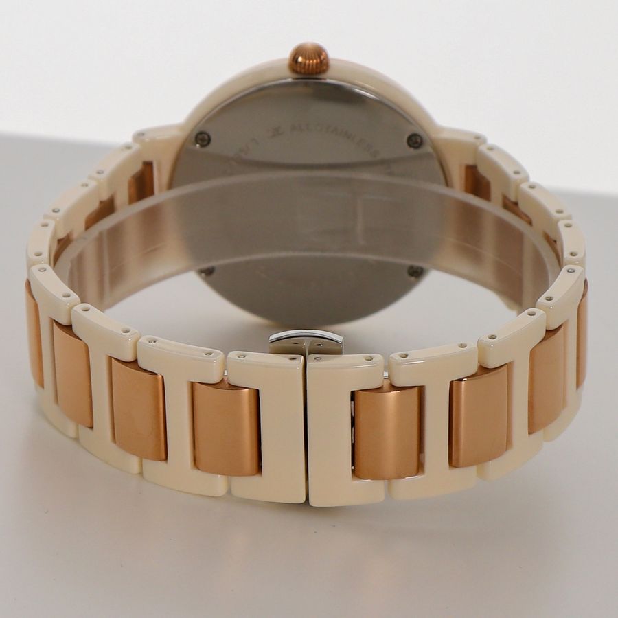 Le Vian® Vanilla Ceramic® with Strawberry Steel 40mm Round 